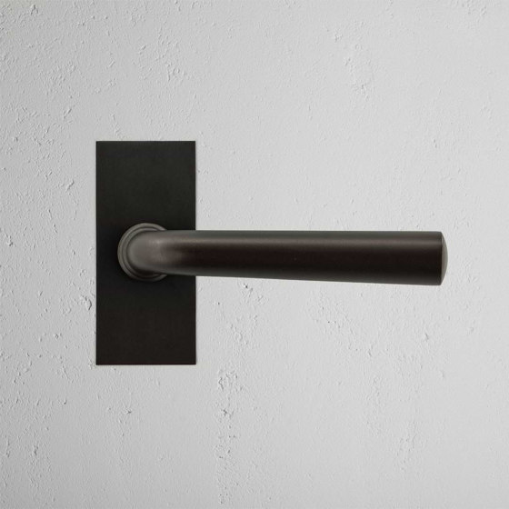 Apsley Short Plate Fixed Door Handle | Lever handles | Corston Architectural Detail