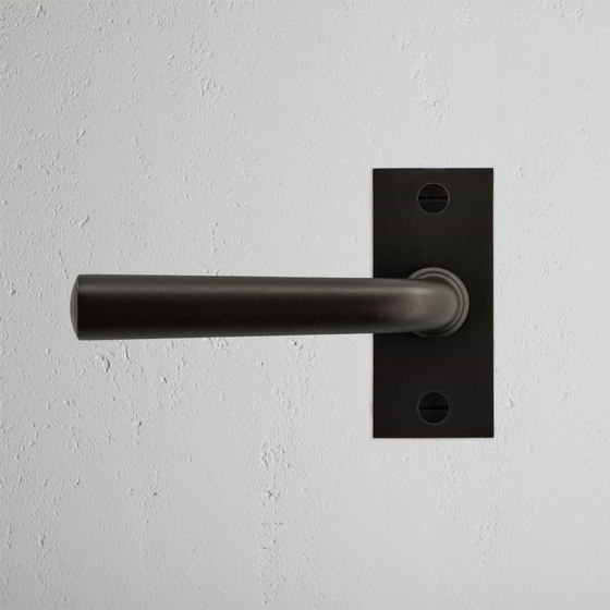 Apsley Short Plate Fixed Door Handle | Lever handles | Corston Architectural Detail