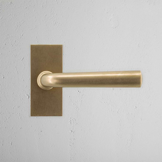 Apsley Short Plate Fixed Door Handle | Lever handles | Corston Architectural Detail