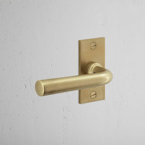 Apsley Maniglia per porta fissa su placca corta | Maniglie porta | Corston Architectural Detail