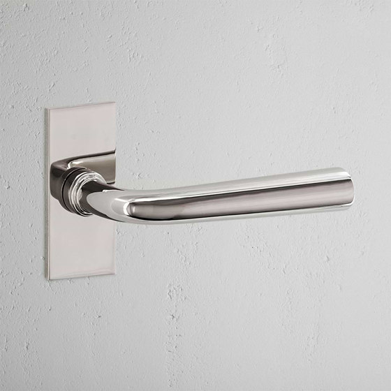 Apsley Short Plate Fixed Door Handle | Lever handles | Corston Architectural Detail