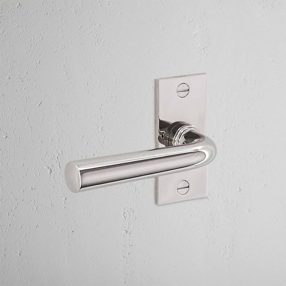 Apsley Short Plate Fixed Door Handle | Lever handles | Corston Architectural Detail