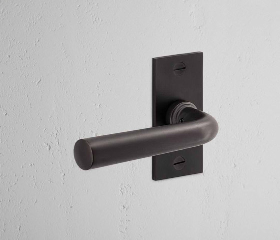 Apsley Short Plate Sprung Door Handle | Lever handles | Corston Architectural Detail