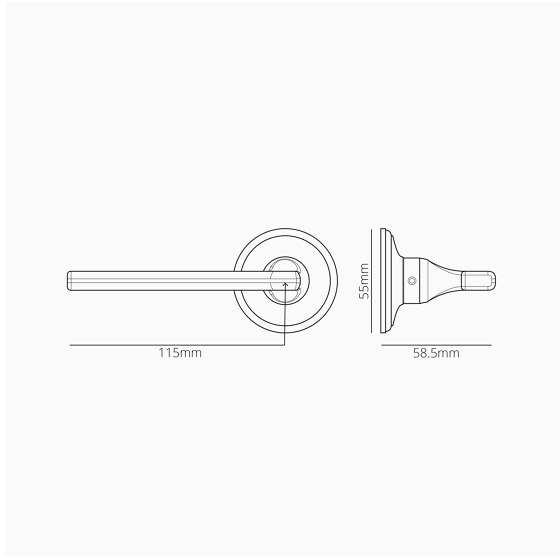 Clayton Fixed Door Handle | Lever handles | Corston Architectural Detail