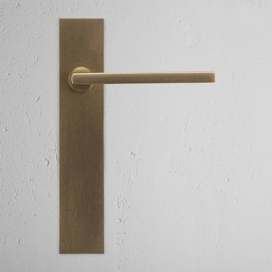 Clayton Long Plate Fixed Door Handle | Lever handles | Corston Architectural Detail