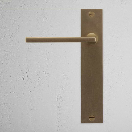 Clayton Long Plate Fixed Door Handle | Lever handles | Corston Architectural Detail