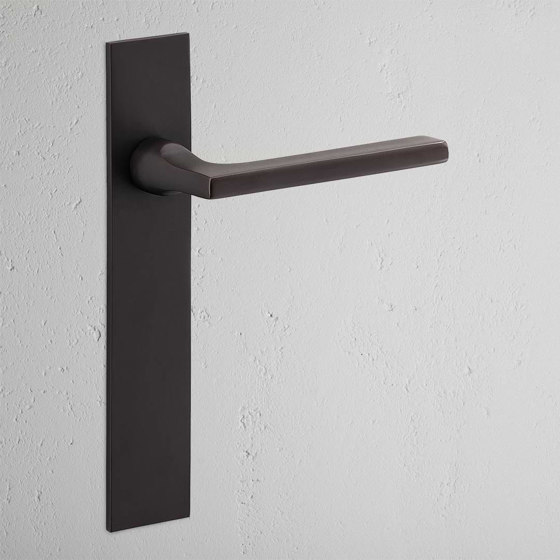 Clayton Long Plate Fixed Door Handle | Lever handles | Corston Architectural Detail