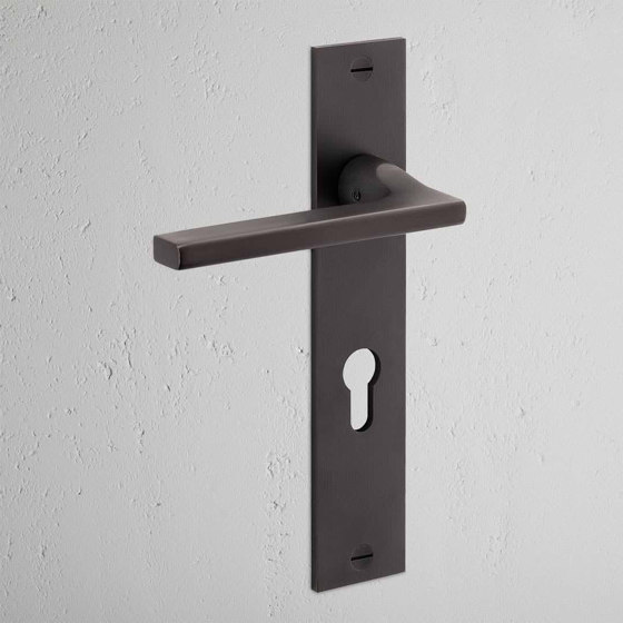 Clayton Long Plate Sprung Door Handle & Euro Lock | Lever handles | Corston Architectural Detail