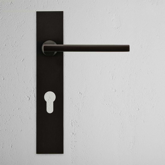 Clayton Long Plate Sprung Door Handle & Euro Lock | Lever handles | Corston Architectural Detail