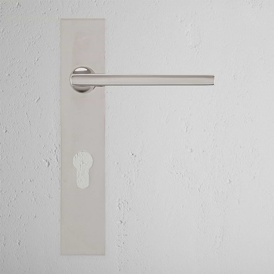 Clayton Long Plate Sprung Door Handle & Euro Lock | Lever handles | Corston Architectural Detail