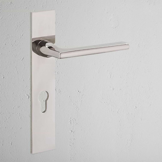 Clayton Long Plate Sprung Door Handle & Euro Lock | Lever handles | Corston Architectural Detail