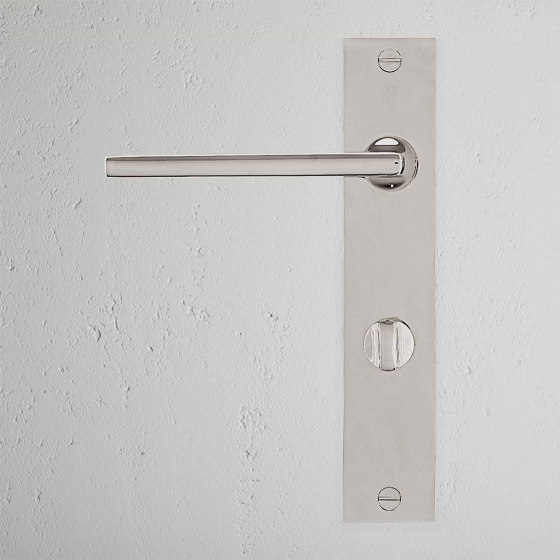 Clayton Maniglia per porta con molla e nottolino su placca lunga | Maniglie porta | Corston Architectural Detail