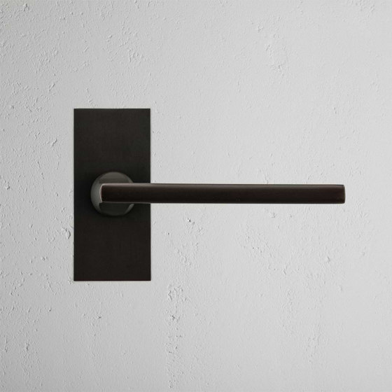 Clayton Short Plate Fixed Door Handle | Lever handles | Corston Architectural Detail