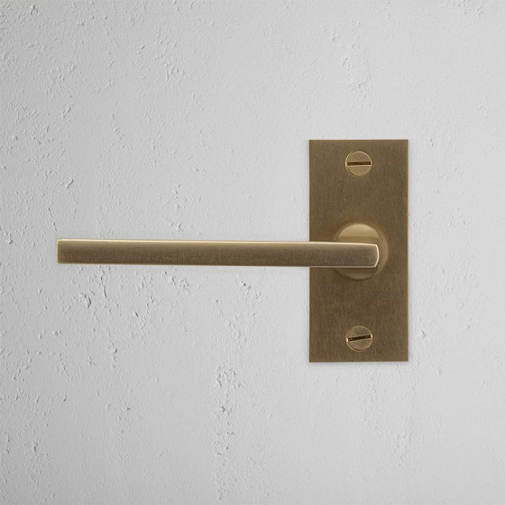 Clayton Short Plate Fixed Door Handle | Lever handles | Corston Architectural Detail