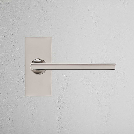 Clayton Short Plate Fixed Door Handle | Lever handles | Corston Architectural Detail