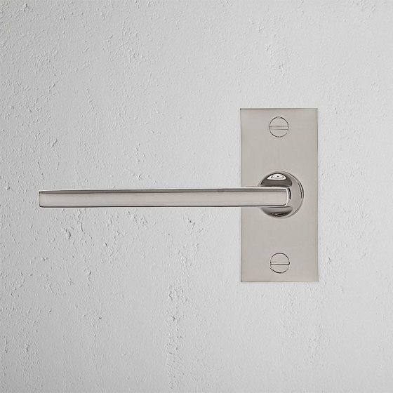 Clayton Short Plate Fixed Door Handle | Lever handles | Corston Architectural Detail