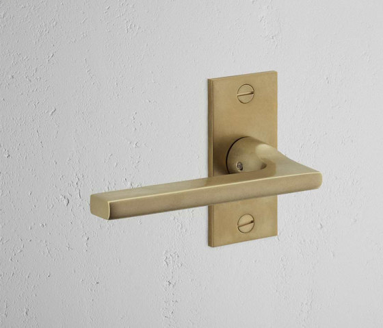 Clayton Short Plate Sprung Door Handle | Lever handles | Corston Architectural Detail