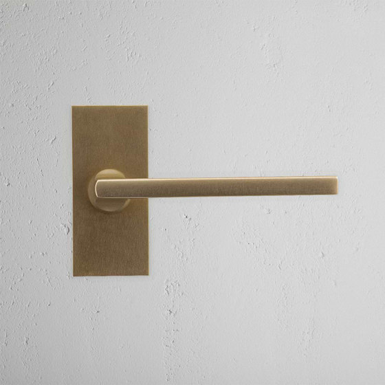 Clayton Short Plate Sprung Door Handle | Lever handles | Corston Architectural Detail