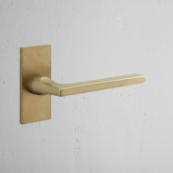 Clayton Short Plate Sprung Door Handle | Lever handles | Corston Architectural Detail