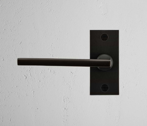 Clayton Short Plate Sprung Door Handle | Lever handles | Corston Architectural Detail