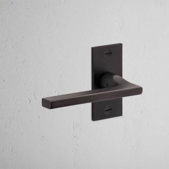 Clayton Short Plate Sprung Door Handle | Lever handles | Corston Architectural Detail