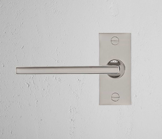 Clayton Short Plate Sprung Door Handle | Lever handles | Corston Architectural Detail