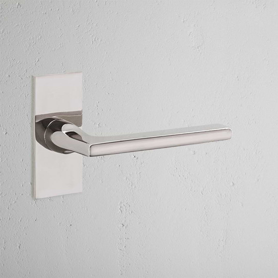 Clayton Short Plate Sprung Door Handle | Lever handles | Corston Architectural Detail