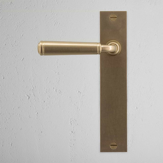 Digby Long Plate Fixed Door Handle | Lever handles | Corston Architectural Detail