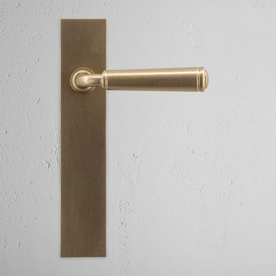 Digby Long Plate Fixed Door Handle | Lever handles | Corston Architectural Detail