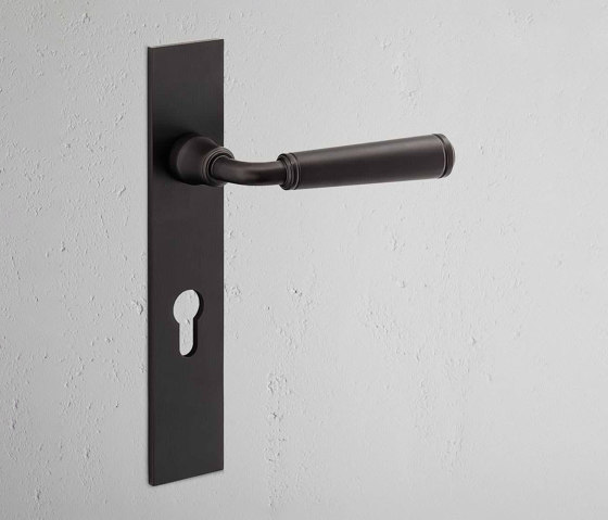 Digby Long Plate Sprung Door Handle & Euro Lock | Lever handles | Corston Architectural Detail