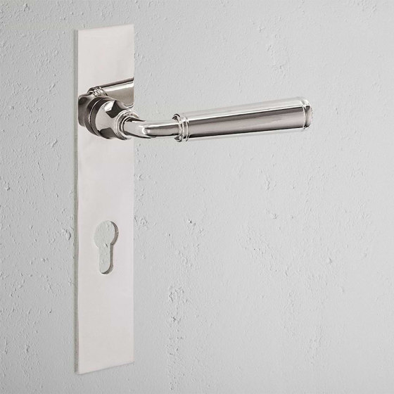 Digby Long Plate Sprung Door Handle & Euro Lock | Lever handles | Corston Architectural Detail