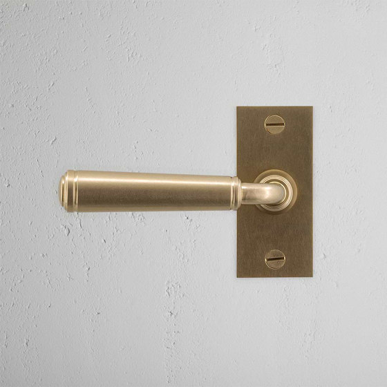 Digby Short Plate Fixed Door Handle | Lever handles | Corston Architectural Detail