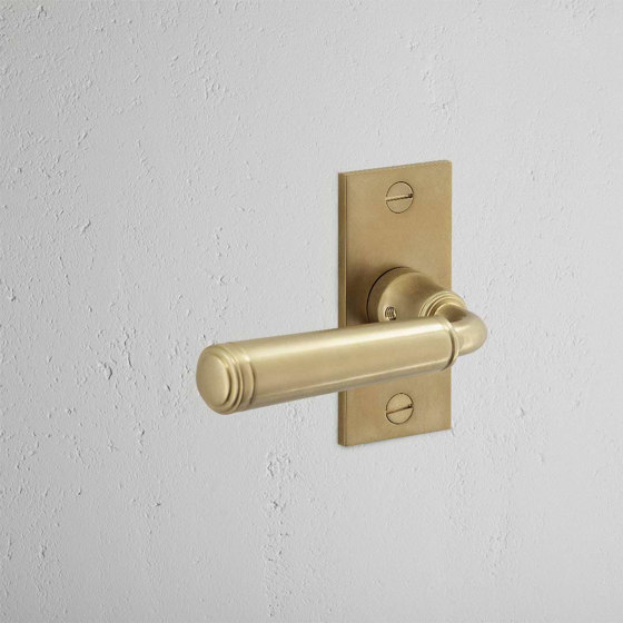 Manilla para puertas Digby con placa corta (con muelle) | Manillas | Corston Architectural Detail