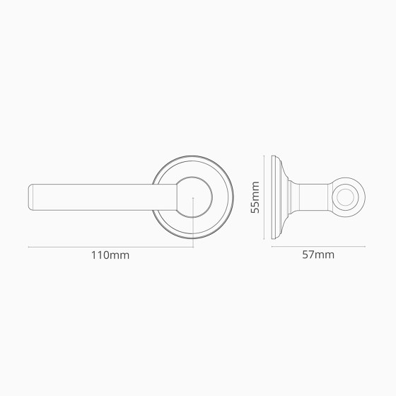 Harper Fixed Door Handle | Lever handles | Corston Architectural Detail