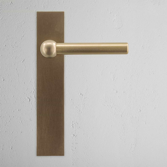 Harper Long Plate Fixed Door Handle | Lever handles | Corston Architectural Detail