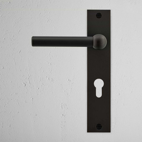 Harper Long Plate Sprung Door Handle & Euro Lock | Lever handles | Corston Architectural Detail