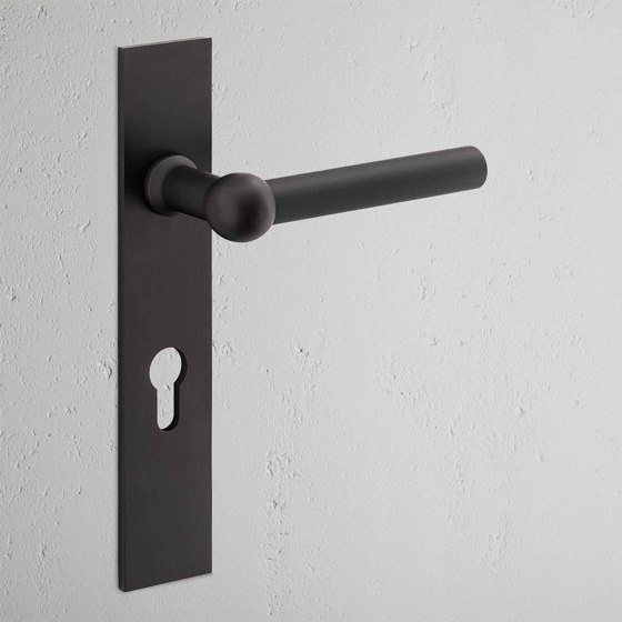 Harper Long Plate Sprung Door Handle & Euro Lock | Lever handles | Corston Architectural Detail