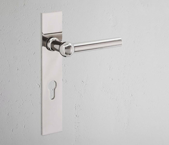 Harper Long Plate Sprung Door Handle & Euro Lock | Lever handles | Corston Architectural Detail