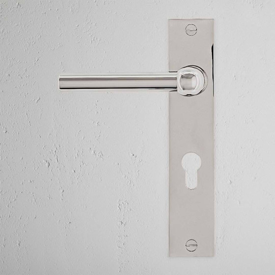 Harper Long Plate Sprung Door Handle & Euro Lock | Lever handles | Corston Architectural Detail