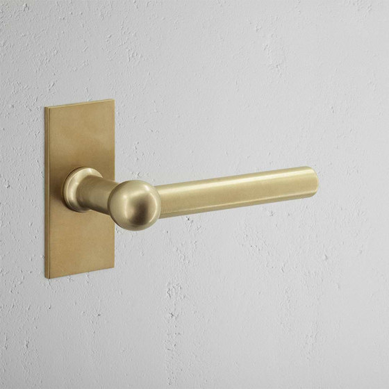 Harper Short Plate Fixed Door Handle | Lever handles | Corston Architectural Detail