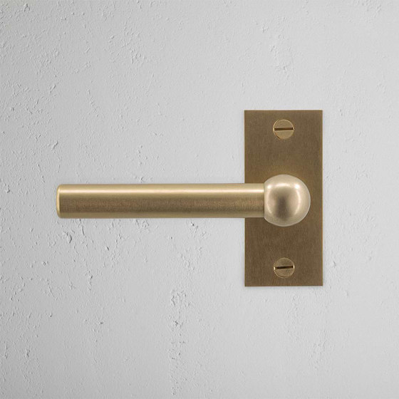 Harper Short Plate Fixed Door Handle | Lever handles | Corston Architectural Detail