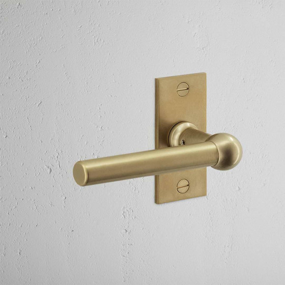 Harper Short Plate Fixed Door Handle | Lever handles | Corston Architectural Detail