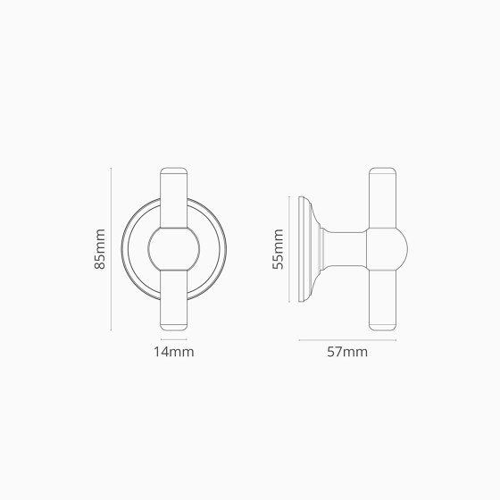 Harper T-Bar Fixed Door Handle | Knob handles | Corston Architectural Detail