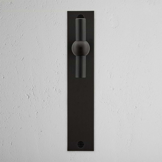 Manilla para puertas Harper T con placa larga (con muelle) | Pomos | Corston Architectural Detail