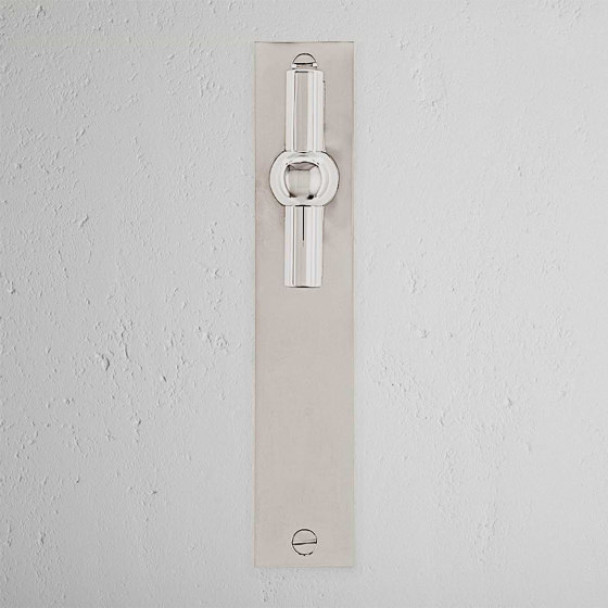 Manilla para puertas Harper T con placa larga (con muelle) | Pomos | Corston Architectural Detail