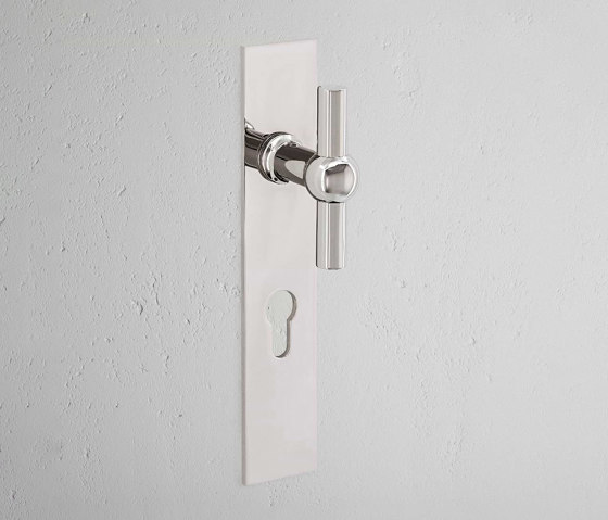 Harper T-Bar Long Plate Sprung Door Handle & Euro Lock | Knob handles | Corston Architectural Detail