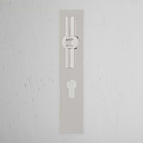 Harper T-Bar Long Plate Sprung Door Handle & Euro Lock | Knob handles | Corston Architectural Detail