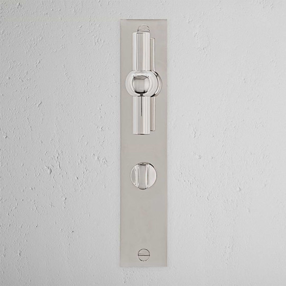 Manilla para puertas Harper T con placa larga (con muelle) y sistema giratorio | Pomos | Corston Architectural Detail