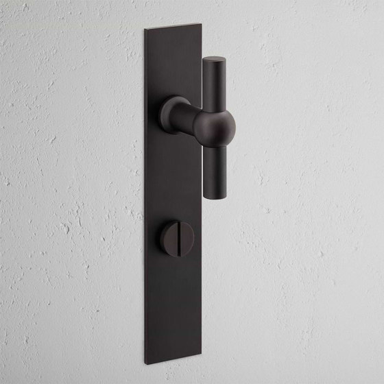 Harper T-Bar Long Plate Sprung Door Handle & Thumbturn | Knob handles | Corston Architectural Detail