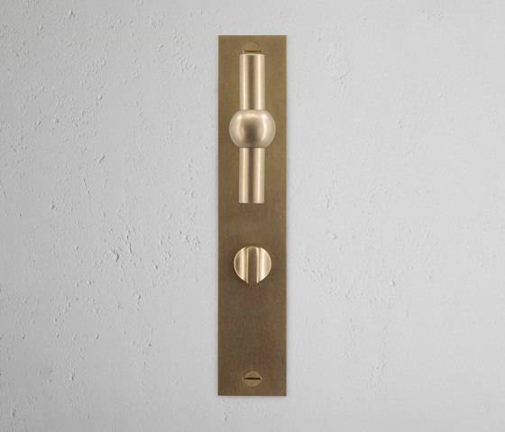 Harper T-Bar Long Plate Sprung Door Handle & Thumbturn | Knob handles | Corston Architectural Detail